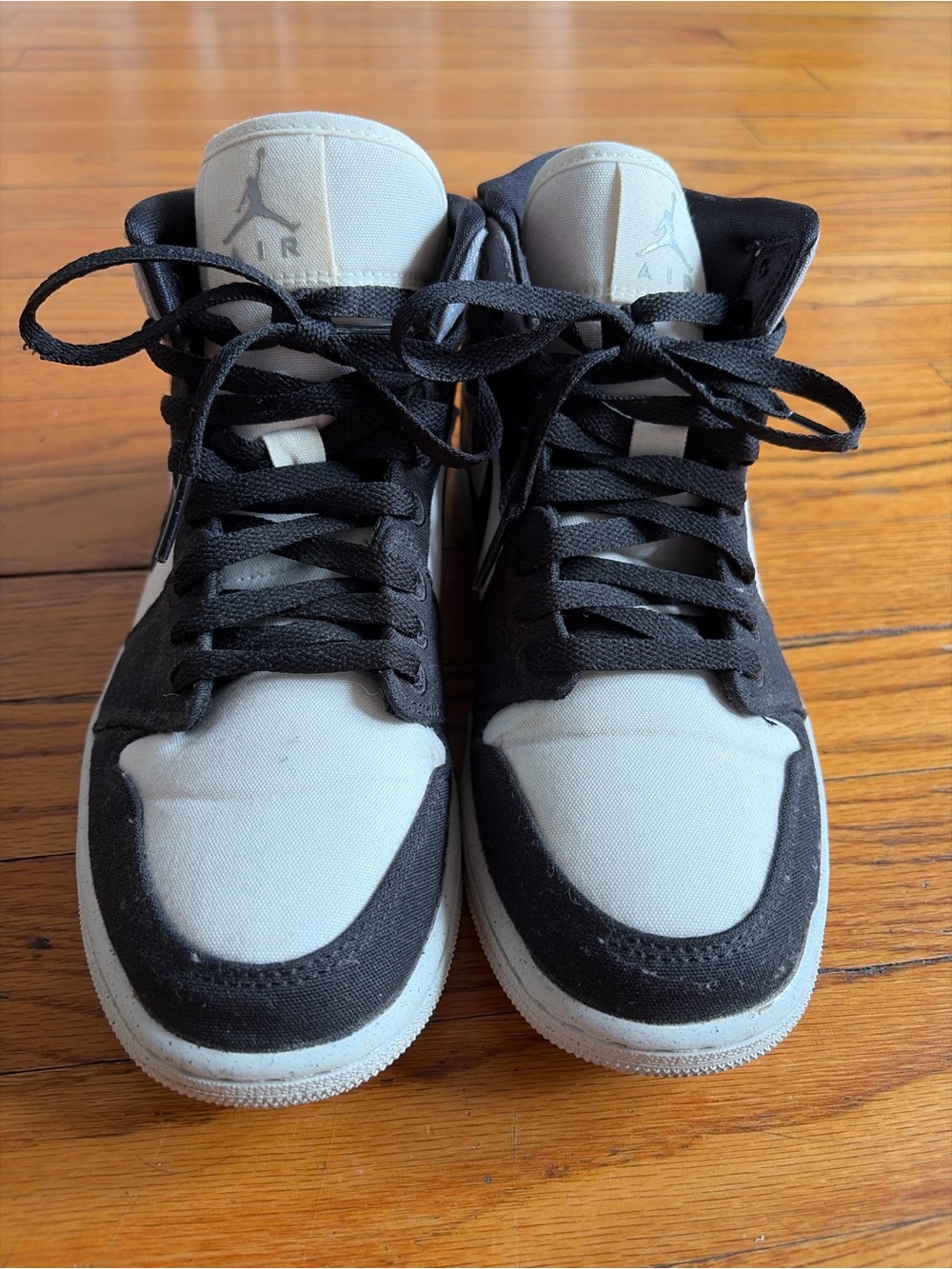 Jordan High-Top Sneakers in Black and White